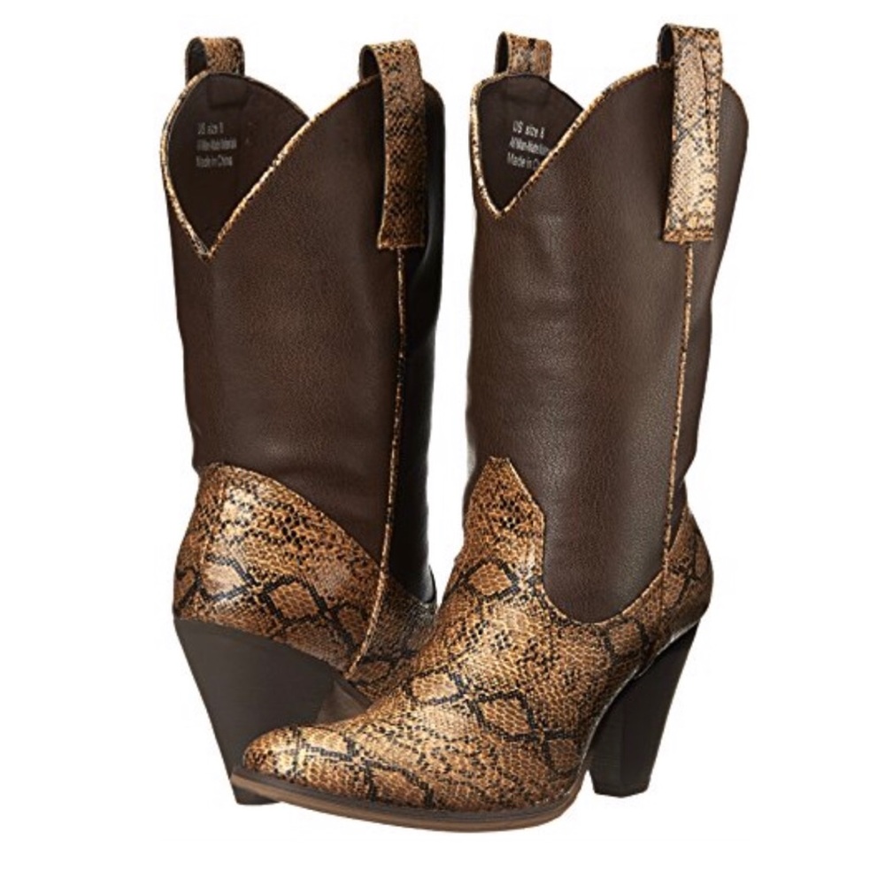 Sprite Rattler Western Boot Faux Leather NEW
